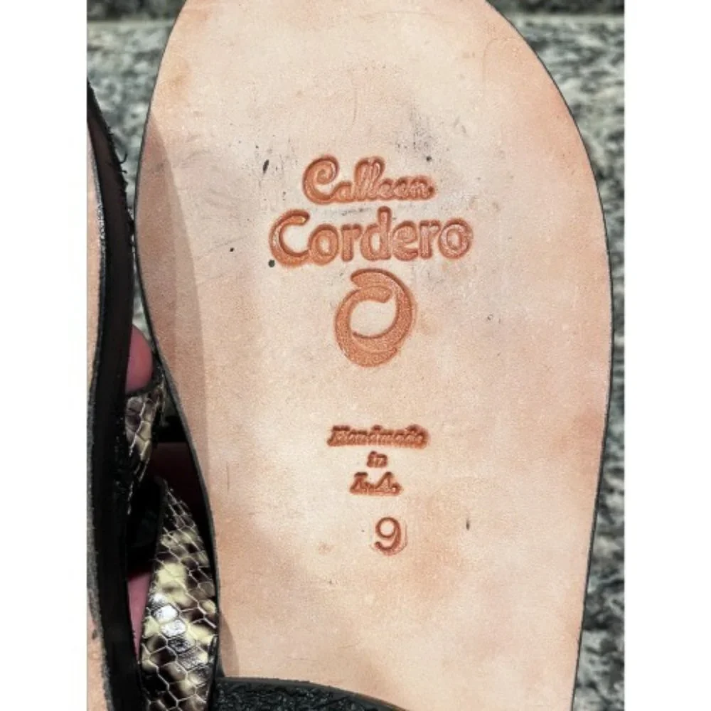 BNWOT CALLEEN CORDERO PYTHON ANKLE WRAP STRAP SANDALS 9 - Picture 7 of 8